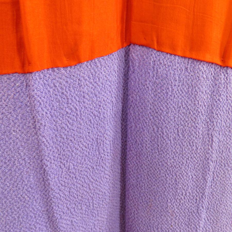 子供着物 アンティーク 縞文様 灰色 バチ衿 袷 カジュアルきもの レトロ 身丈137cm |  | 05