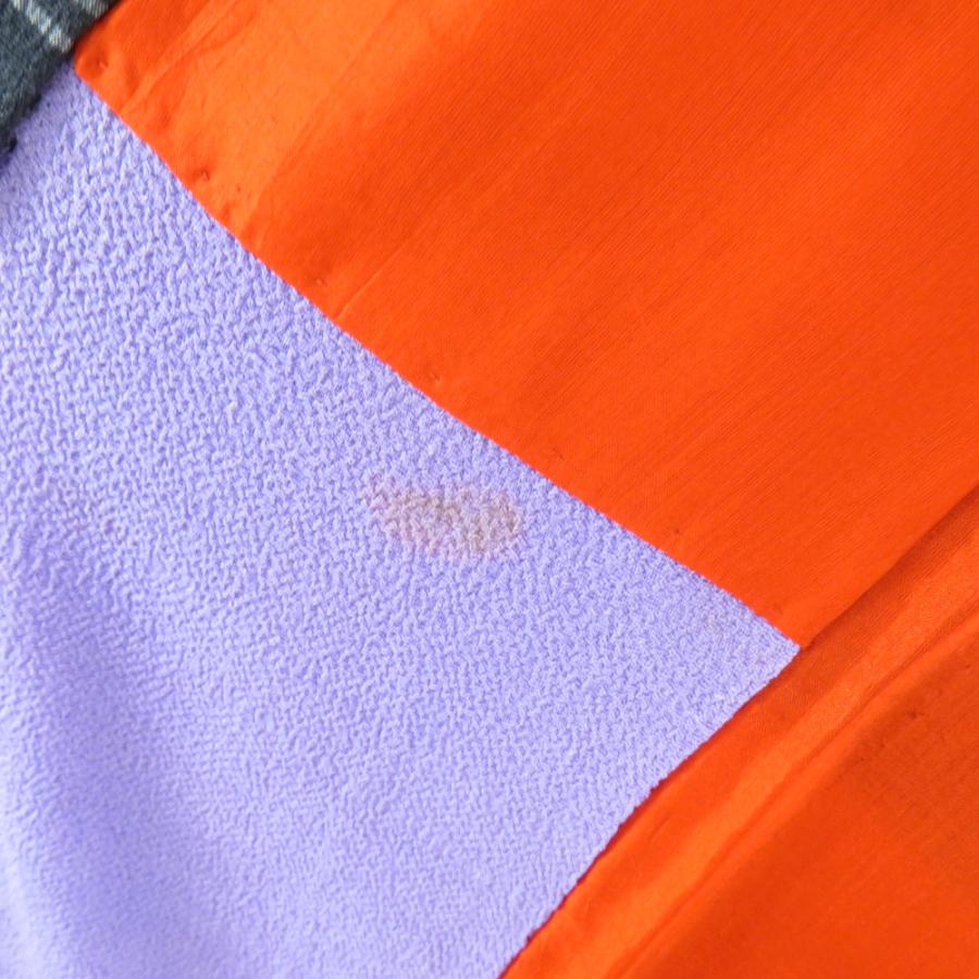 子供着物 アンティーク 縞文様 灰色 バチ衿 袷 カジュアルきもの レトロ 身丈137cm |  | 06