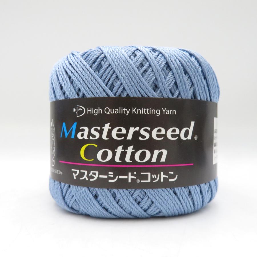 ダイヤモンド毛糸 毛糸 Masterseed Cotton マスターシードコットン 154番色 1玉30g巻 約106m×10玉 春夏毛糸 合太 水色 未使用品 |  | 01