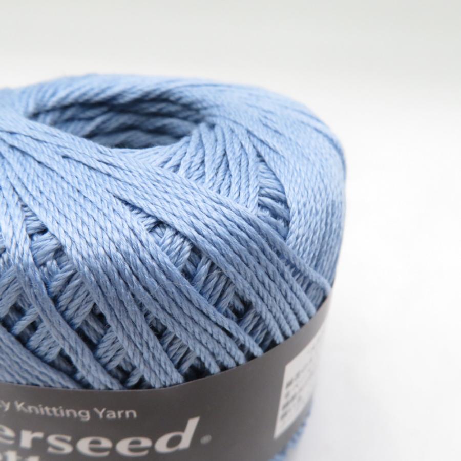ダイヤモンド毛糸 毛糸 Masterseed Cotton マスターシードコットン 154番色 1玉30g巻 約106m×10玉 春夏毛糸 合太 水色 未使用品 |  | 03