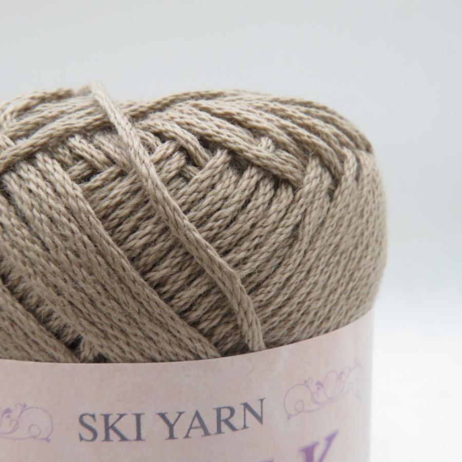 SKIYARN スキーヤーン 毛糸 スキー コットンシルク 7玉セット 色番111×3玉 色番115×4玉 1玉30g 糸長約96ｍ 日本製 春夏毛糸 未使用品 |  | 03