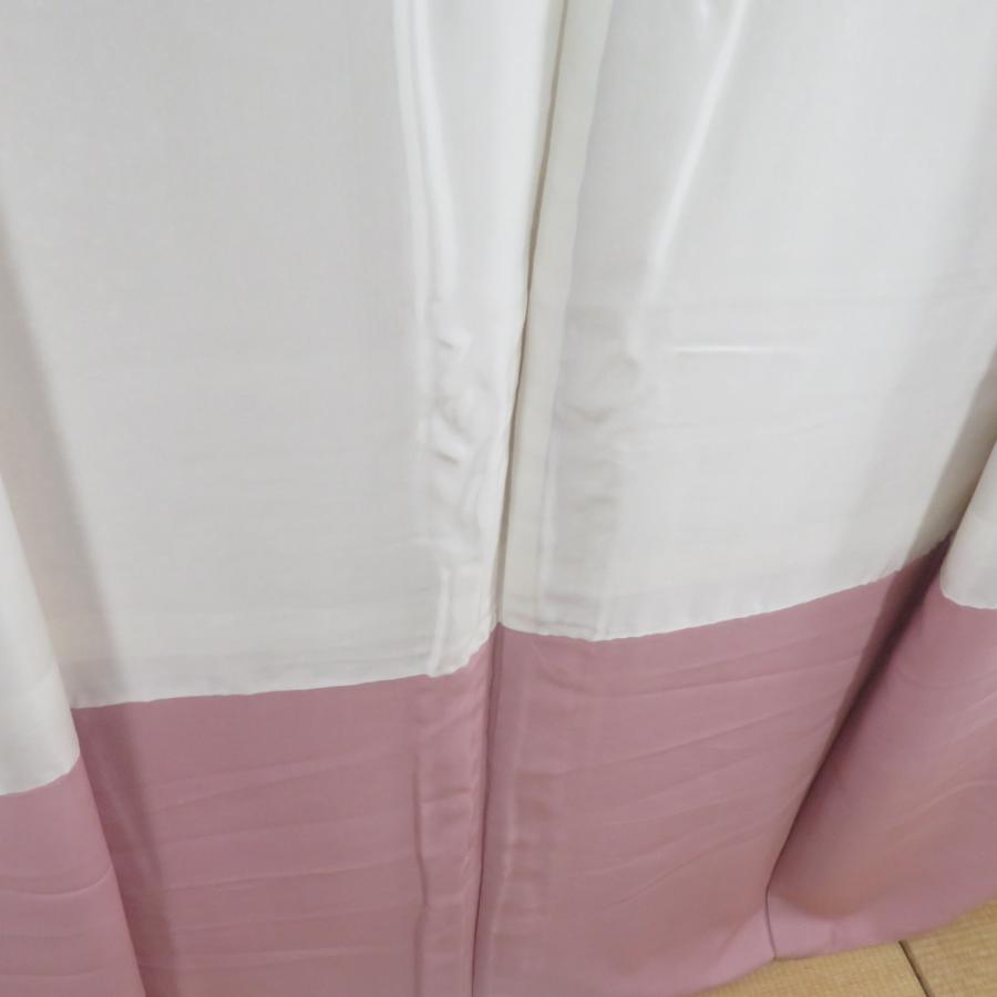 付下げ小紋 たたきに芝草文様 袷 広衿 桃色 正絹 仕立て上がり 紋なし カジュアル着物 身丈154cm |  | 08