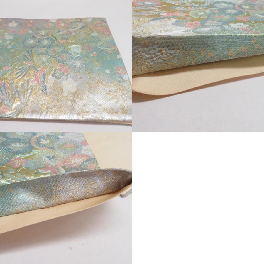 袋帯 本金箔 百彩彩織文 ベージュ色 金糸 正絹 礼装 フォーマル 着物帯