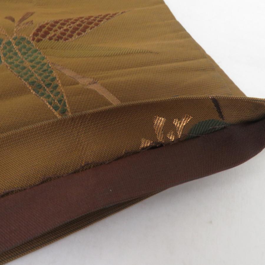 半幅帯 2本セット ポリエステル100% ブラウン 笹竹 x レッド 薔薇 半巾帯 細帯 洗える 仕立て上がり |  | 06