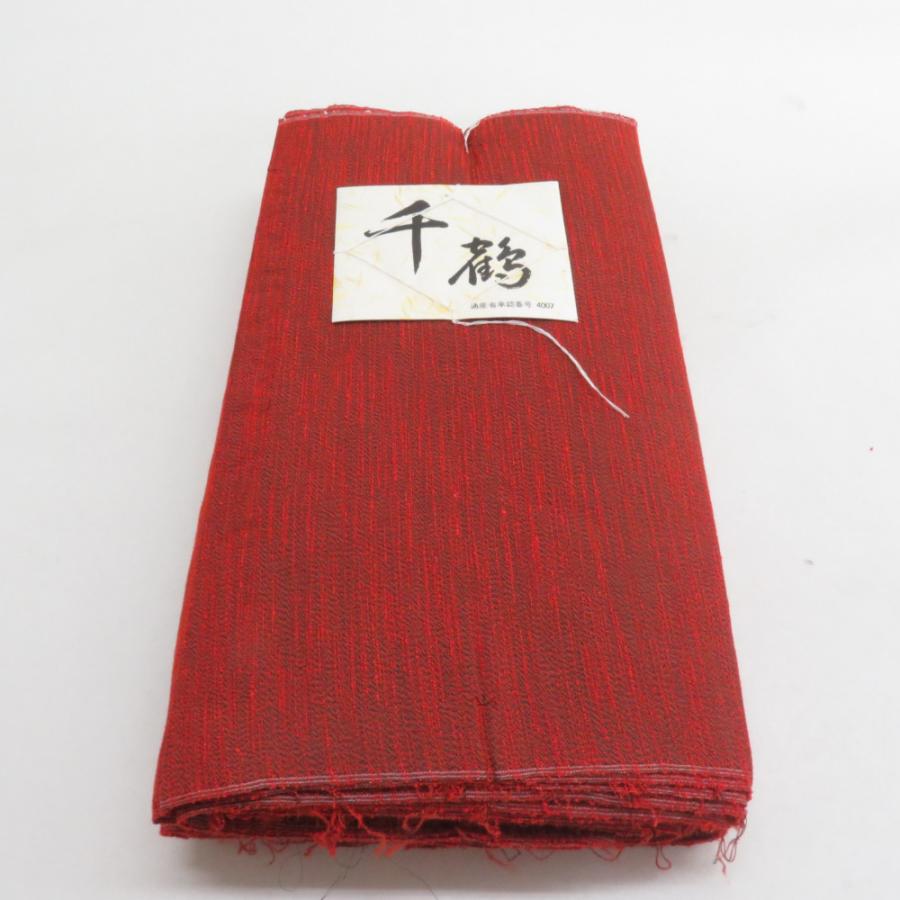 反物 生地 レーヨン 赤橙色 レトロ リメイク素材 ハンドメイド用 長さ2400cm | 