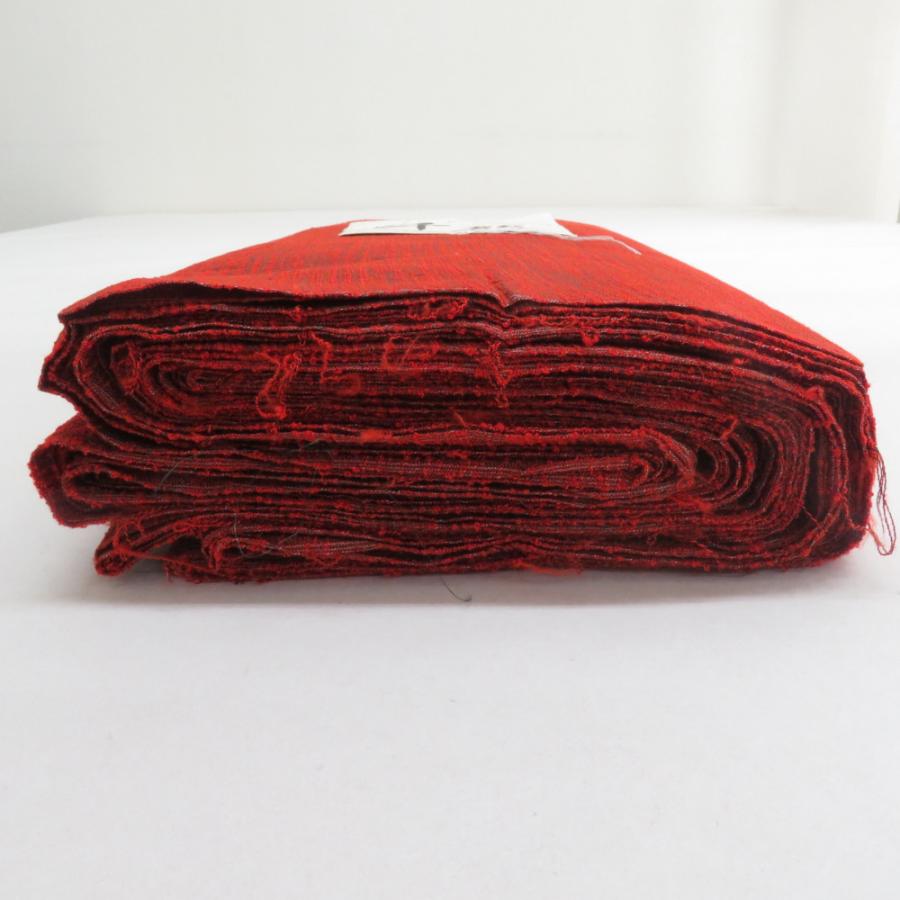 反物 生地 レーヨン 赤橙色 レトロ リメイク素材 ハンドメイド用 長さ2400cm |  | 05