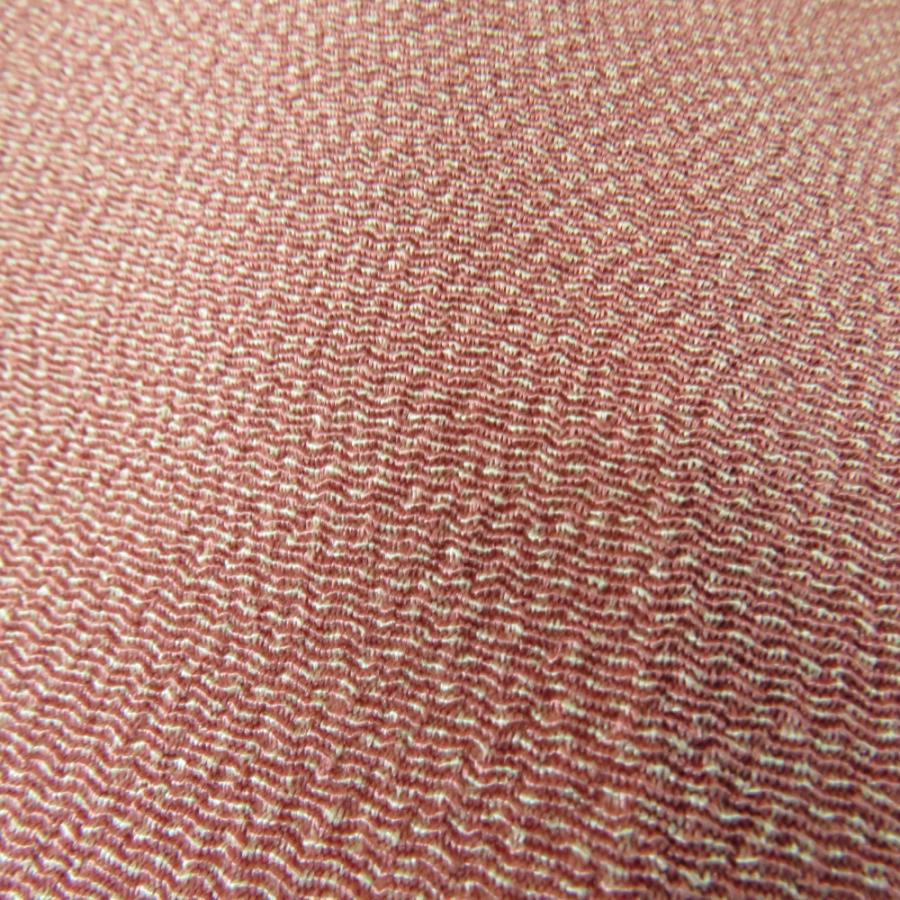 江戸小紋 鮫文 赤紫色 袷 広衿 作家物 落款付 一つ紋 蔦紋 正絹 仕立て上がり着物 身丈158cm |  | 03