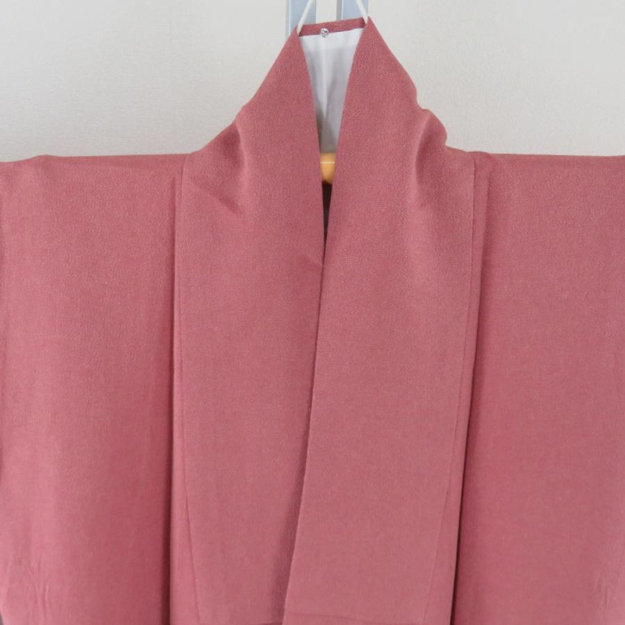 江戸小紋 鮫文 赤紫色 袷 広衿 作家物 落款付 一つ紋 蔦紋 正絹 仕立て上がり着物 身丈158cm |  | 08