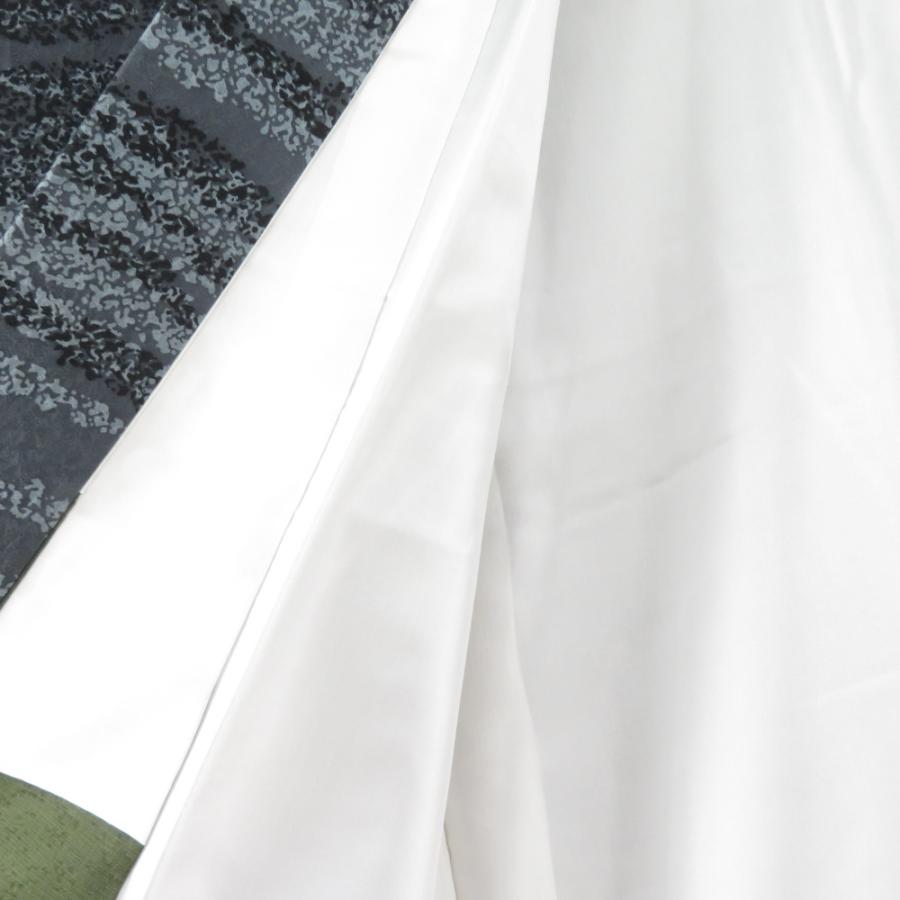 小紋 大久保玄才 そめのざ玄才 たたき染め文様 袷 広衿 灰色 黒色 正絹