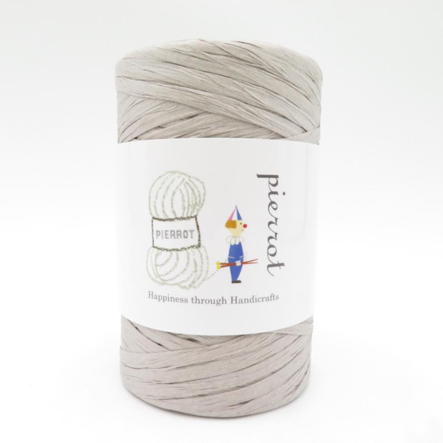 毛糸 毛糸ピエロ ペーパーヤーン 5玉 2番色 ライトグレー 1玉100ｇ 約96ｍ 紙繊維 極太 雑貨向き 日本製 春夏毛糸 未使用品 |  | 02
