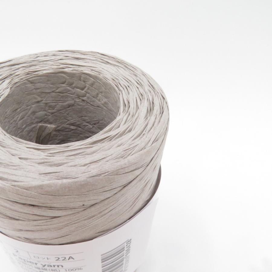 毛糸 毛糸ピエロ ペーパーヤーン 5玉 2番色 ライトグレー 1玉100ｇ 約96ｍ 紙繊維 極太 雑貨向き 日本製 春夏毛糸 未使用品 |  | 04