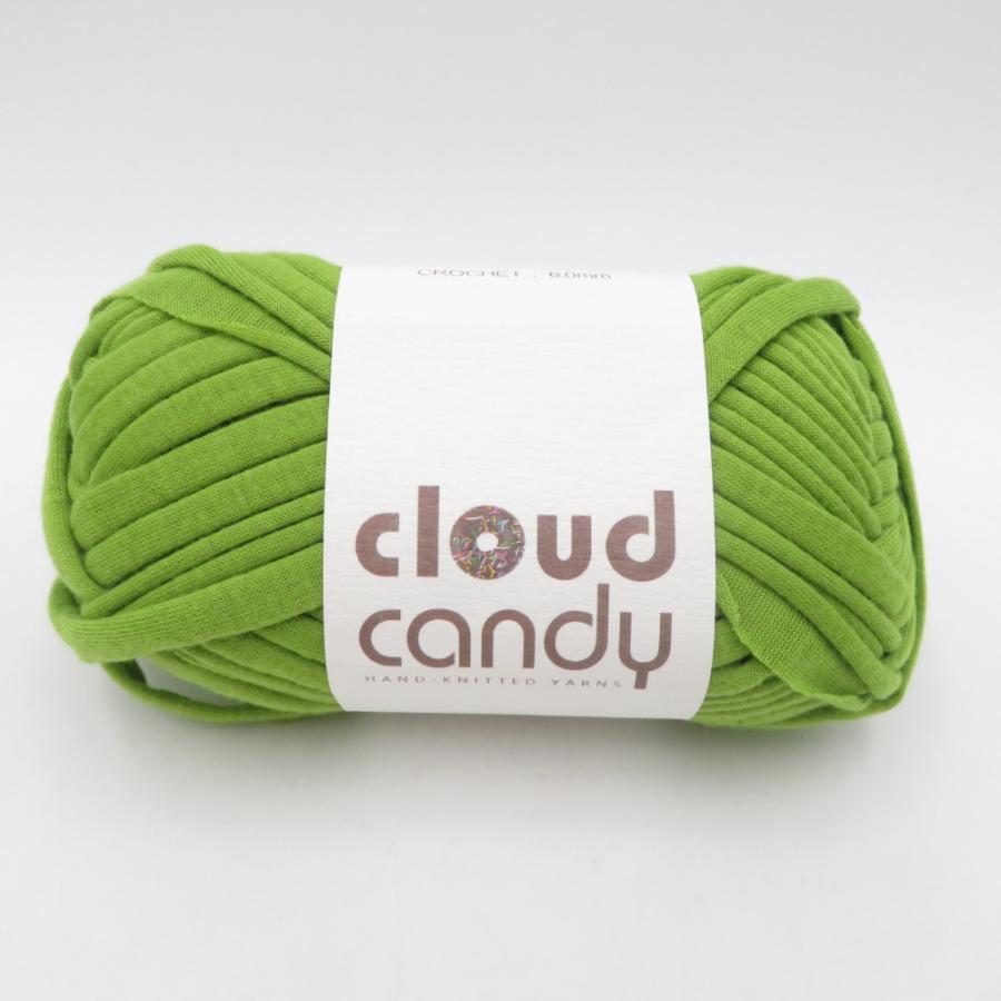 毛糸 Tシャツヤーン CLOUD CANDY クラウドキャンディ 4玉 緑色 ポリエステル100% 約100g 編み物 チャンキーニット 未使用品 |  | 01