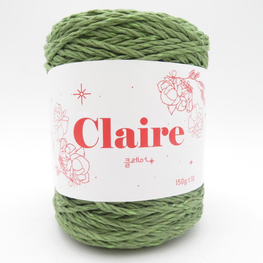 毛糸 Silbaram Textile Claire クレア 2玉セット 1玉約150g 17番色 モスグリーン バッグハットヤーン バッグ帽子作り 雑貨向き 未使用品 |  | 02