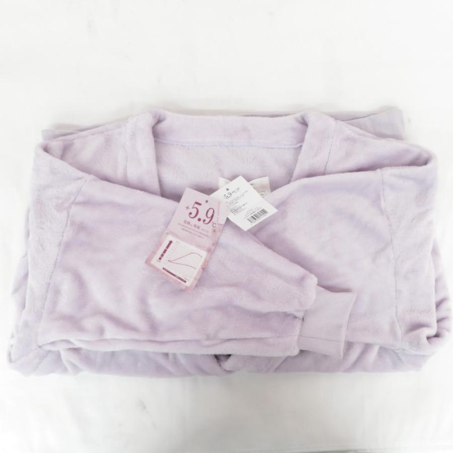 ニコット nicott ＋5.9℃ カーディガン ルームウェア レディース もこもこ 冬 パジャマ 571725 ライラック | nicott