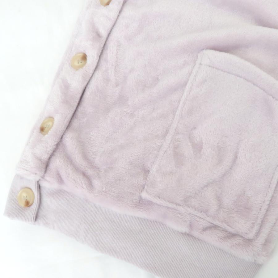ニコット nicott ＋5.9℃ カーディガン ルームウェア レディース もこもこ 冬 パジャマ 571725 ライラック | nicott | 01