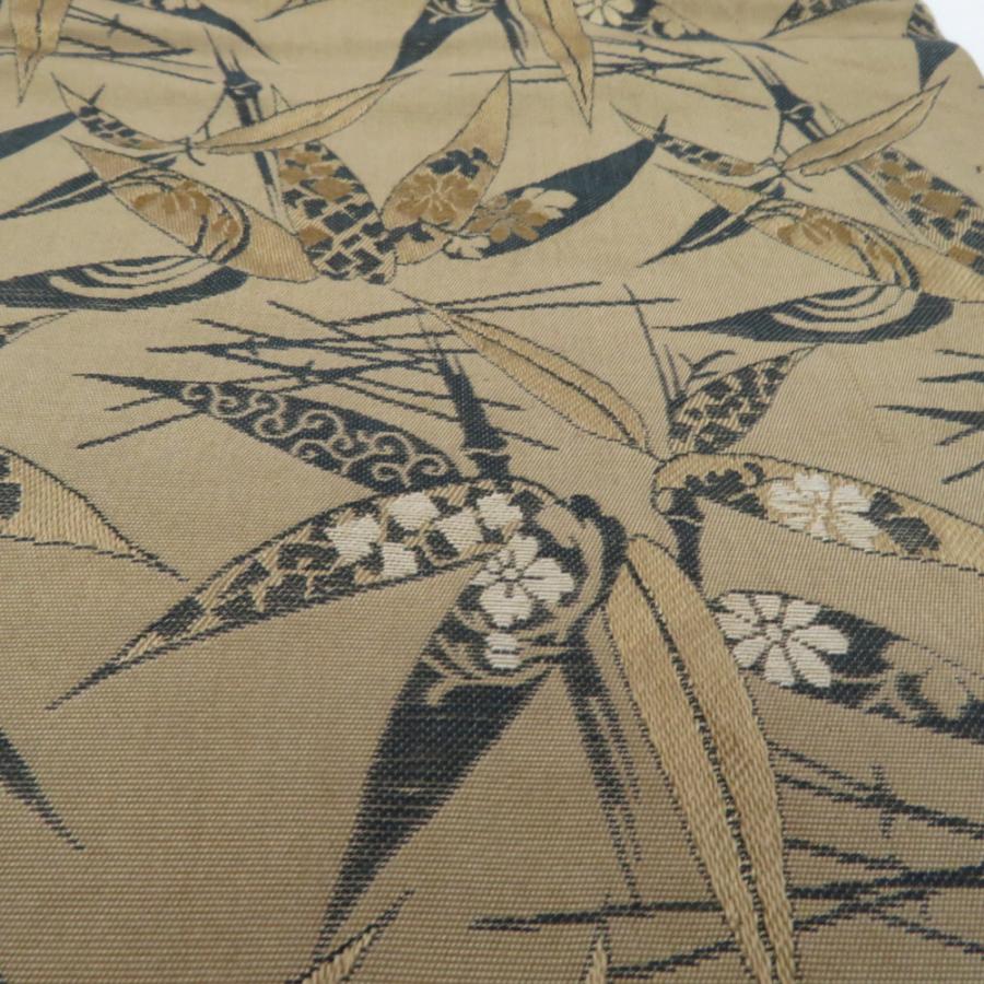 半幅帯 2本セット アンティーク 絹 笹柄 花唐草柄 茶色 半巾帯 レトロ |  | 06