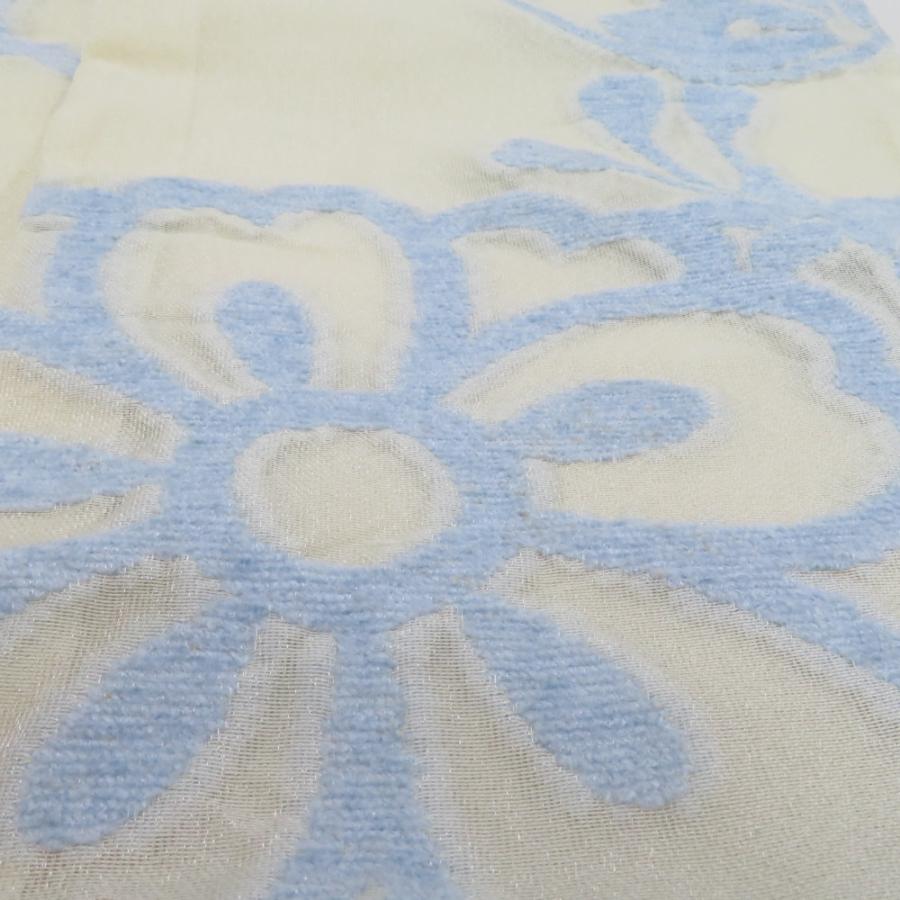 撫松庵 半幅帯 夏用 レース織り 桜文様 モール織り 半巾帯 白黄色 ナイロン ポリエステル 洗える 細帯 小袋帯 仕立て上がり 長さ365cm | 撫松庵 | 02