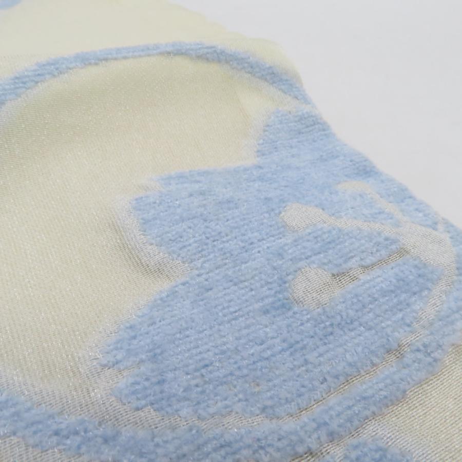 撫松庵 半幅帯 夏用 レース織り 桜文様 モール織り 半巾帯 白黄色 ナイロン ポリエステル 洗える 細帯 小袋帯 仕立て上がり 長さ365cm | 撫松庵 | 03