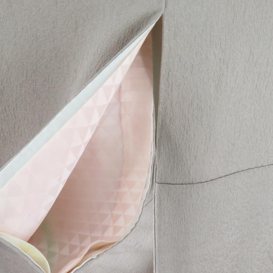 訪問着 箔 刺繍 誰が袖文様 紫色 袷 広衿 正絹 紋なし 仕立て上がり着物 身丈153cm |  | 06