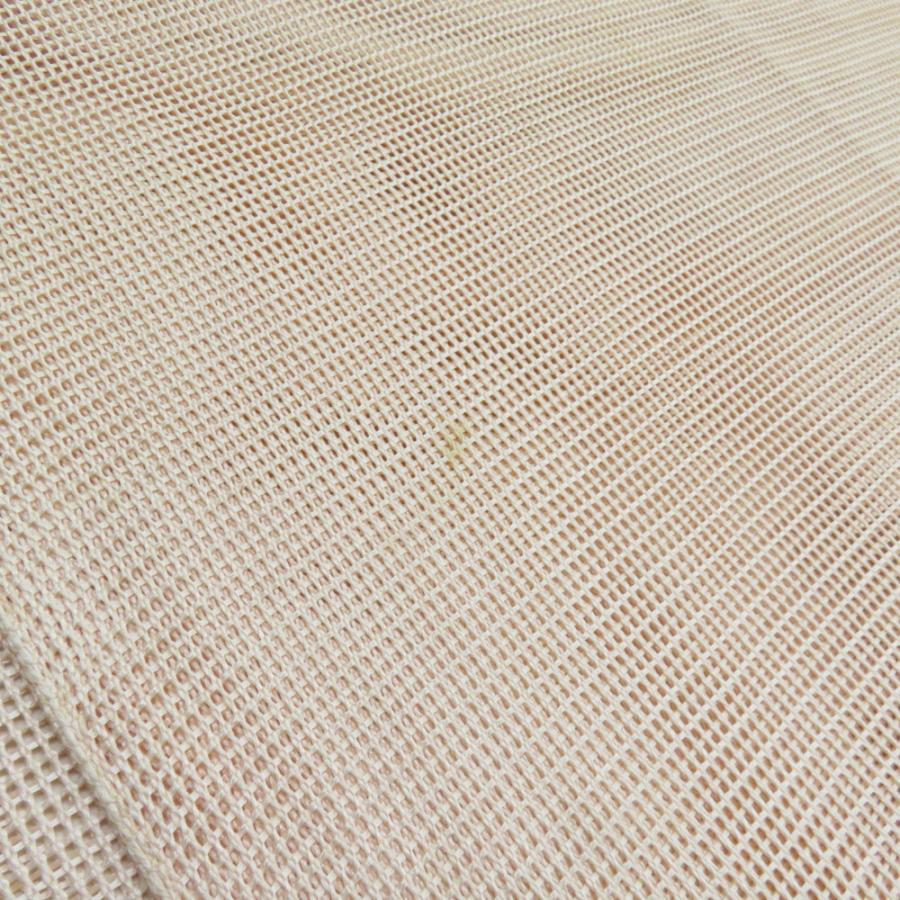 袋帯 夏用 扇面柄 桃色 銀糸 六通柄 正絹 芯なし仕立て なし 着物帯 長さ432cm |  | 03