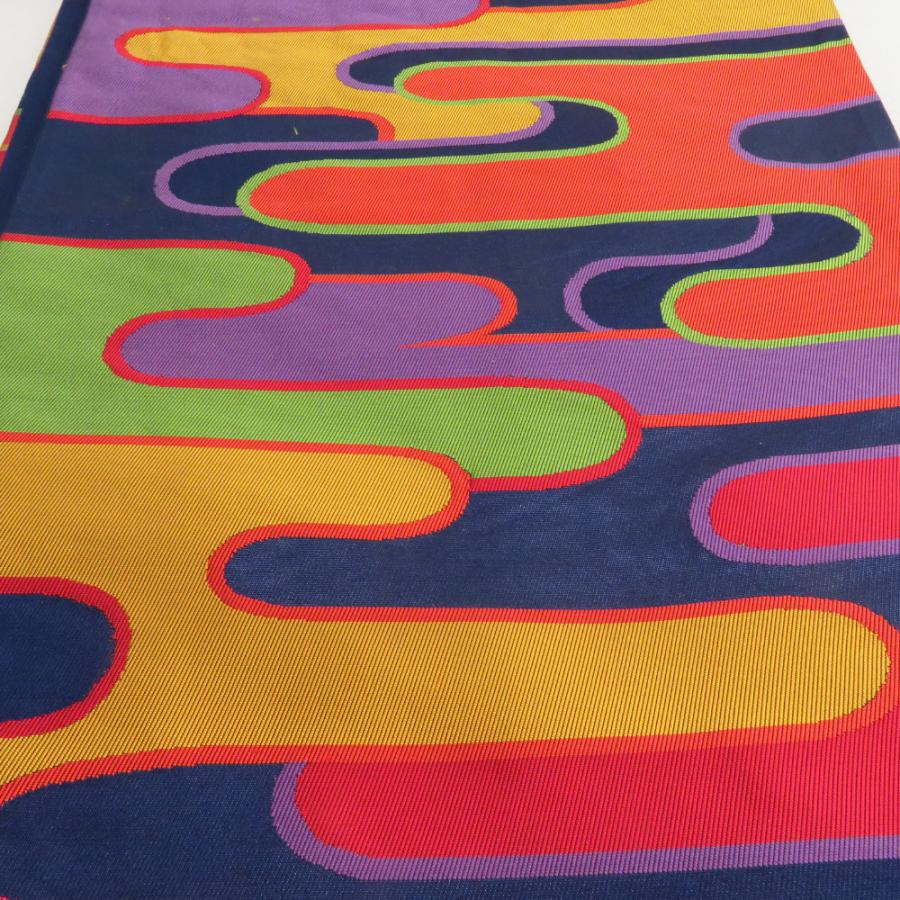 袋帯 ヱ霞柄 紺色 六通柄 正絹 礼装 フォーマル 着物帯 長さ416cm |  | 04