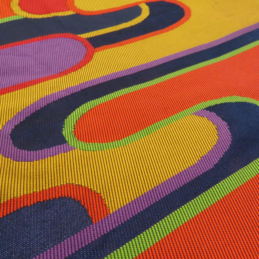 袋帯 ヱ霞柄 紺色 六通柄 正絹 礼装 フォーマル 着物帯 長さ416cm |  | 07