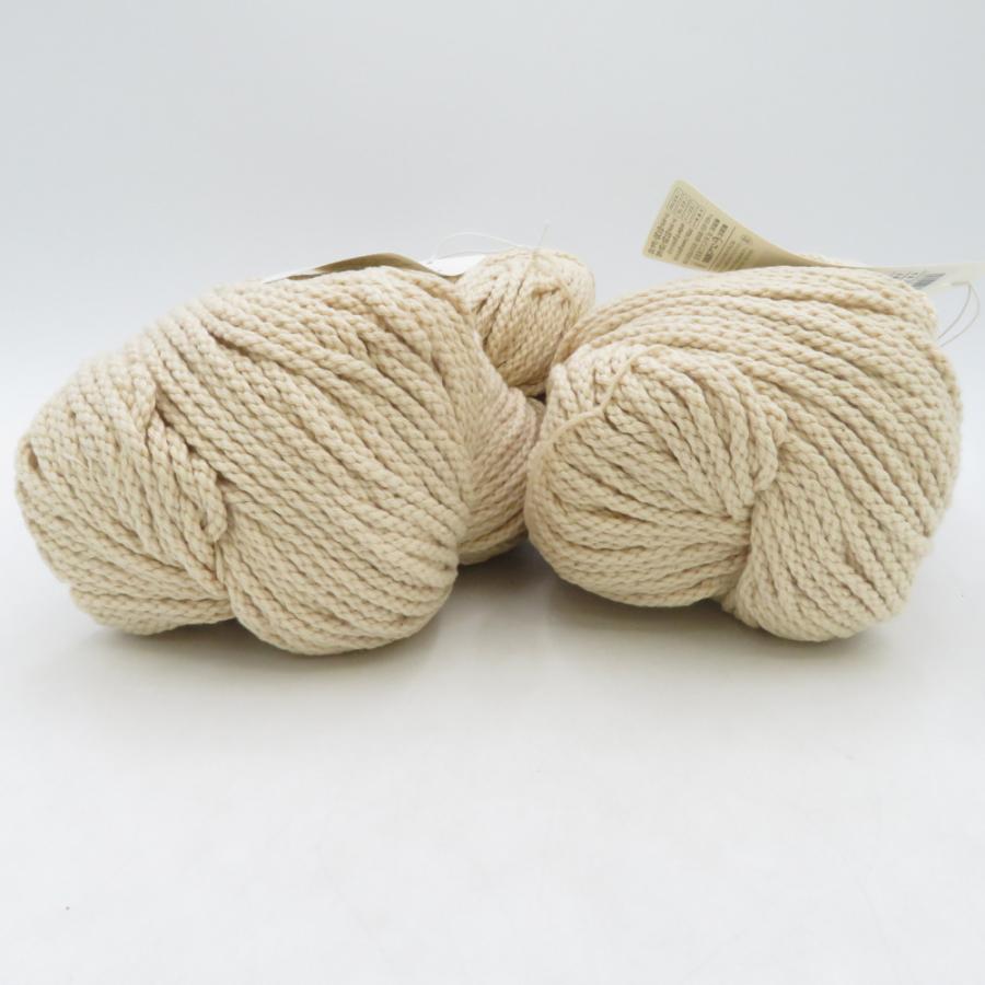 毛糸 毛糸ピエロ NEWあみーコットン（太）Big 2セット 53番色 バニラ 1カセ280ｇ 約140ｍ 綿100% コットン 超極太 日本製 春夏 未使用品 |  | 03