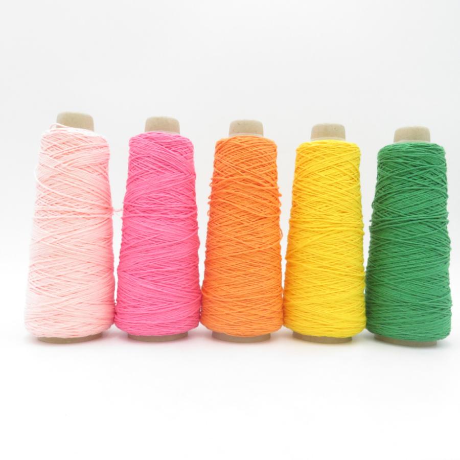 毛糸 Itobatake キャンディコットン 5巻セット 1番色から5番色 約100gコーン巻 コットン100% 日本製 春夏 未使用品 | 