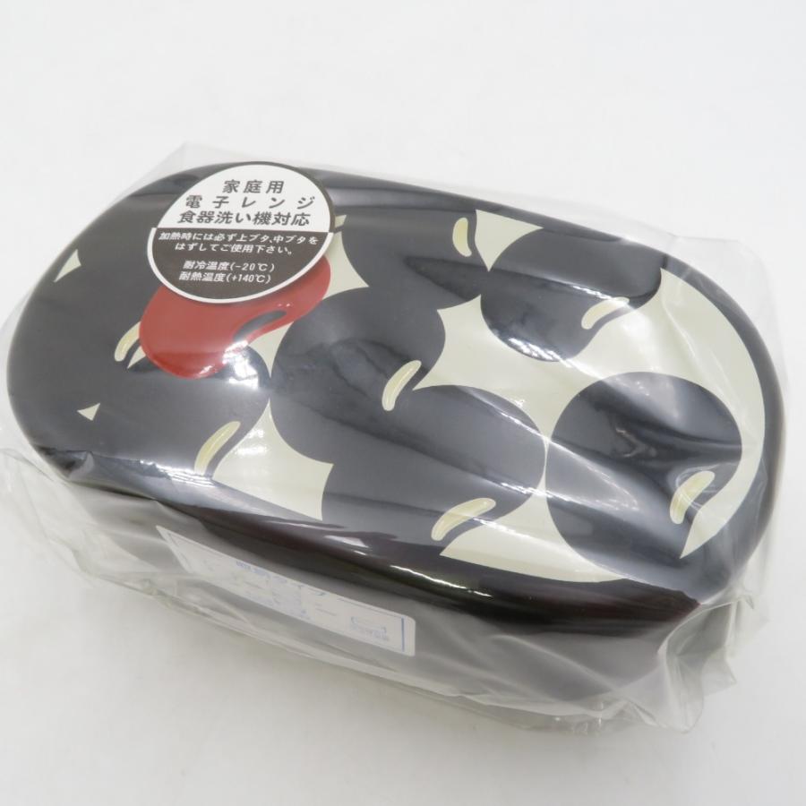 漆器 TAKENAKA 合成漆器 粋 ランチボックス 豆・黒 お弁当箱 収納タイプ 2段弁当 |  | 01