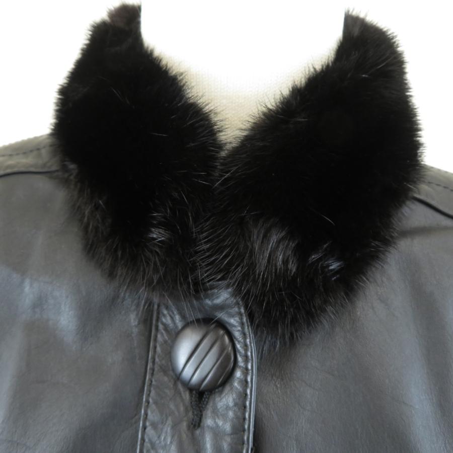 ヴィンテージ レザーコート 牛革 ファー付き |  | 03