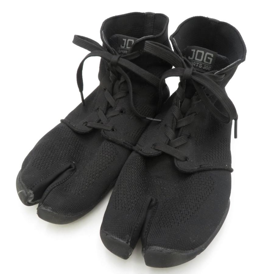 スニーカー 丸五 JOG Tabi ジョグ足袋 ハイカットニット 黒 ジョグたび 足袋 作業用 祭り スポーツ 26cm ワークシューズ | 