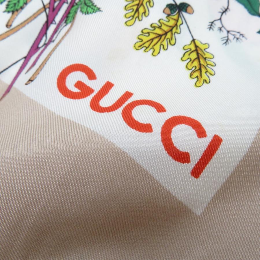 GUCCI グッチ スカーフ ヴィンテージ フローラ シルクスカーフ 花柄 ベージュ系 | GUCCI | 01