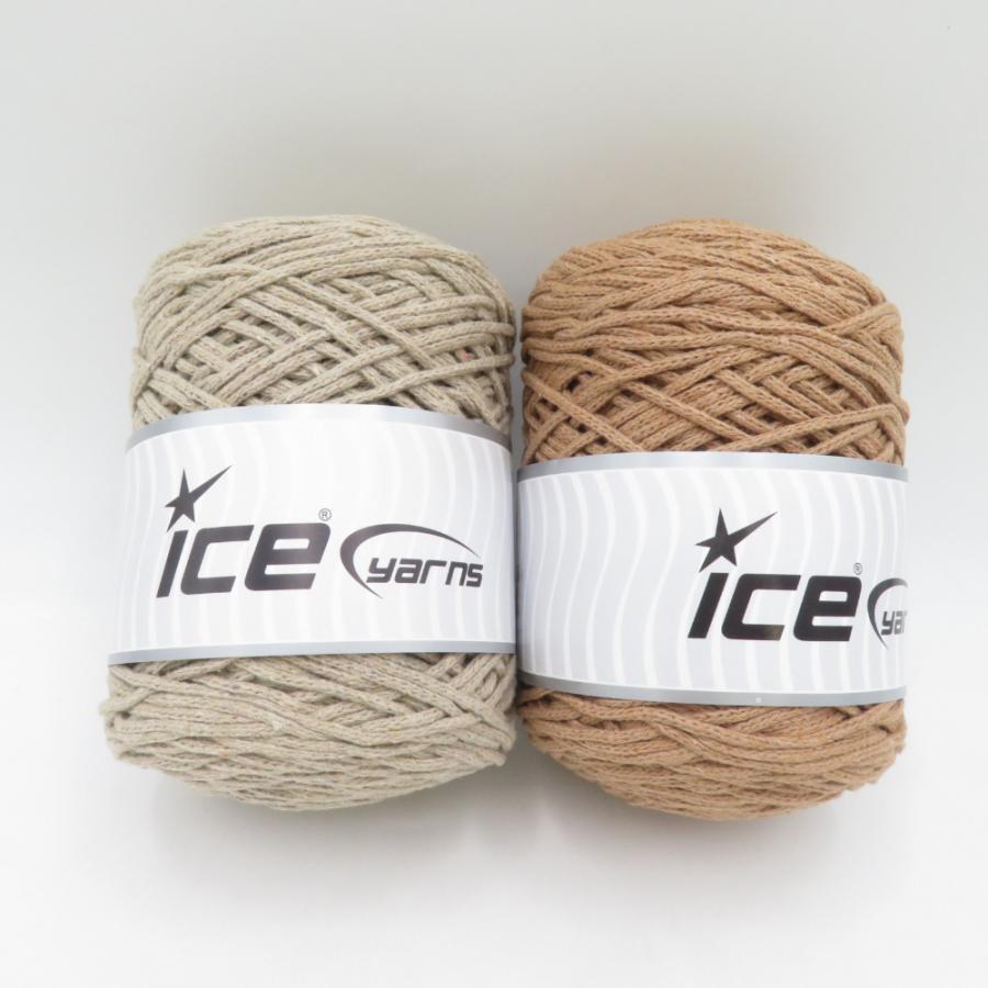 GUILD by POD ICE Yarns アイスヤーン マクラメコットンバルキー 2玉 カフェラテ ベージュ 1玉250g巻 約150m 綿100% トルコ製 未使用 | 