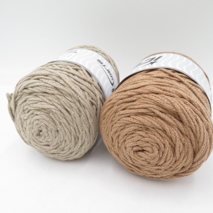 GUILD by POD ICE Yarns アイスヤーン マクラメコットンバルキー 2玉 カフェラテ ベージュ 1玉250g巻 約150m 綿100% トルコ製 未使用 |  | 03