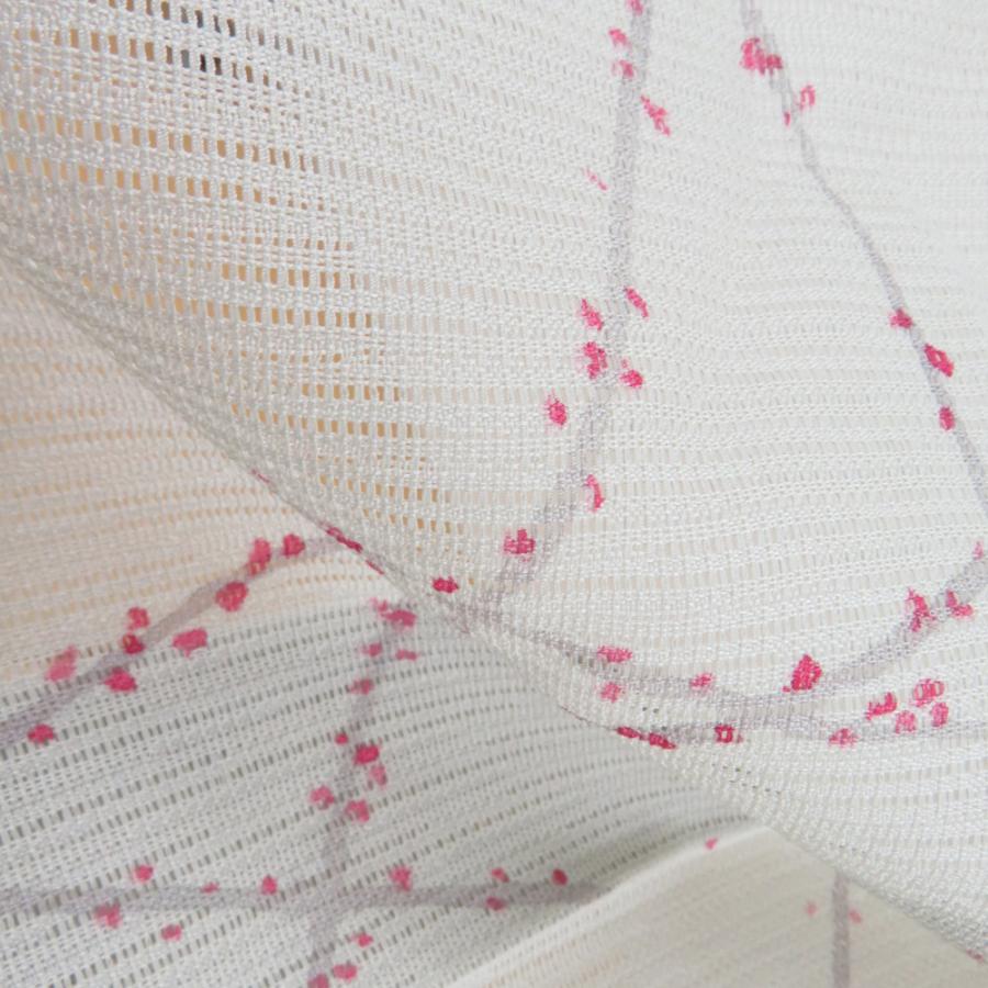 訪問着 夏着物 竪変わり絽 広衿 正絹 薄灰緑色 梅文様 一つ紋 木瓜紋 仕立て上がり 身丈160cm |  | 04