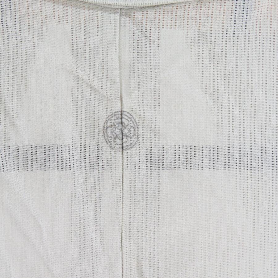 訪問着 夏着物 竪変わり絽 広衿 正絹 薄灰緑色 梅文様 一つ紋 木瓜紋 仕立て上がり 身丈160cm |  | 06