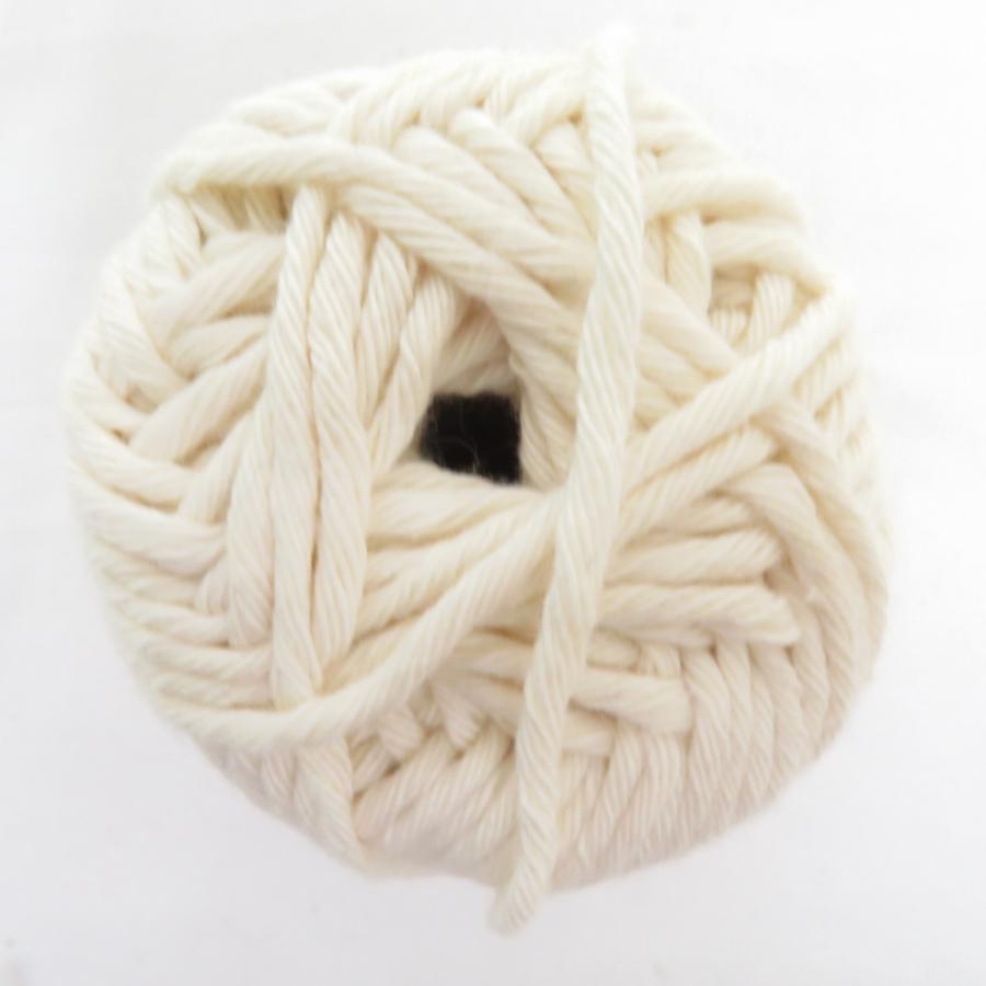 DAISO ダイソー 毛糸 BULKY COTTON YARN バルキーコットンヤーン 8玉セット 1玉25g 約23m 極太 ホワイト 未使用品 |  | 03