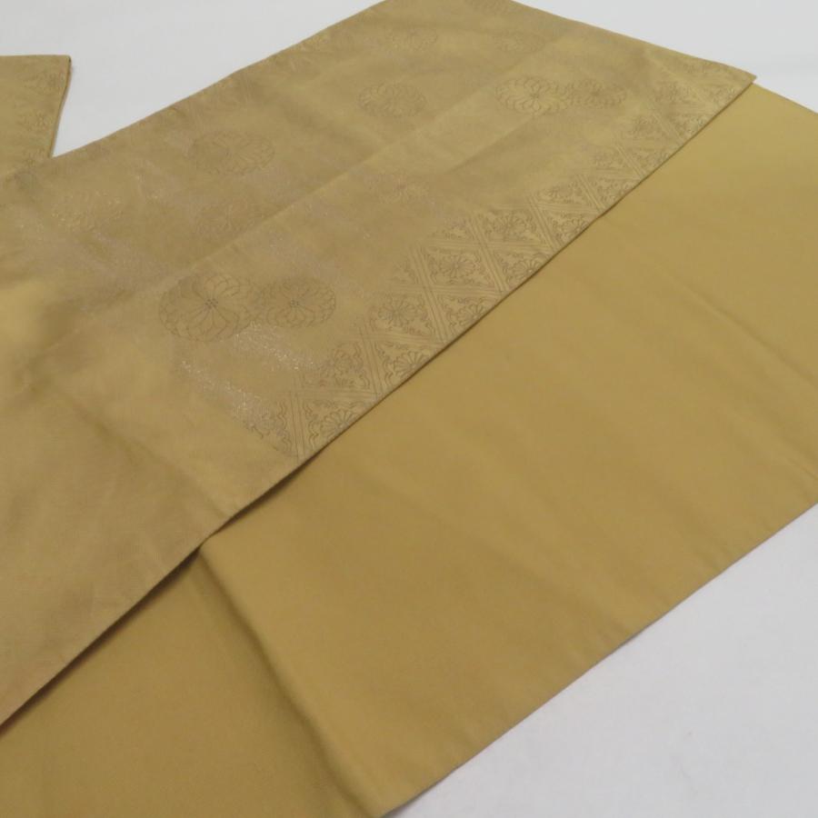 袋帯 紹巴織 君子菊文様 正絹 六通柄 黄土色 セミフォーマル 仕立て上がり 着物帯 長さ432cm |  | 03