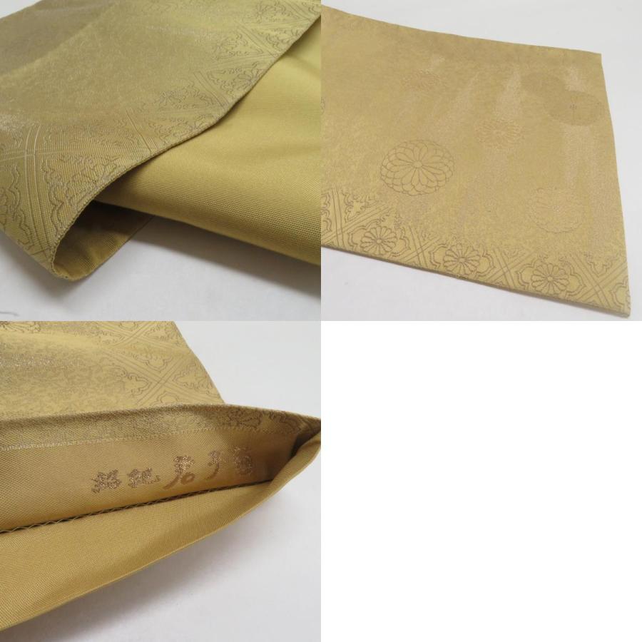 袋帯 紹巴織 君子菊文様 正絹 六通柄 黄土色 セミフォーマル 仕立て上がり 着物帯 長さ432cm |  | 09