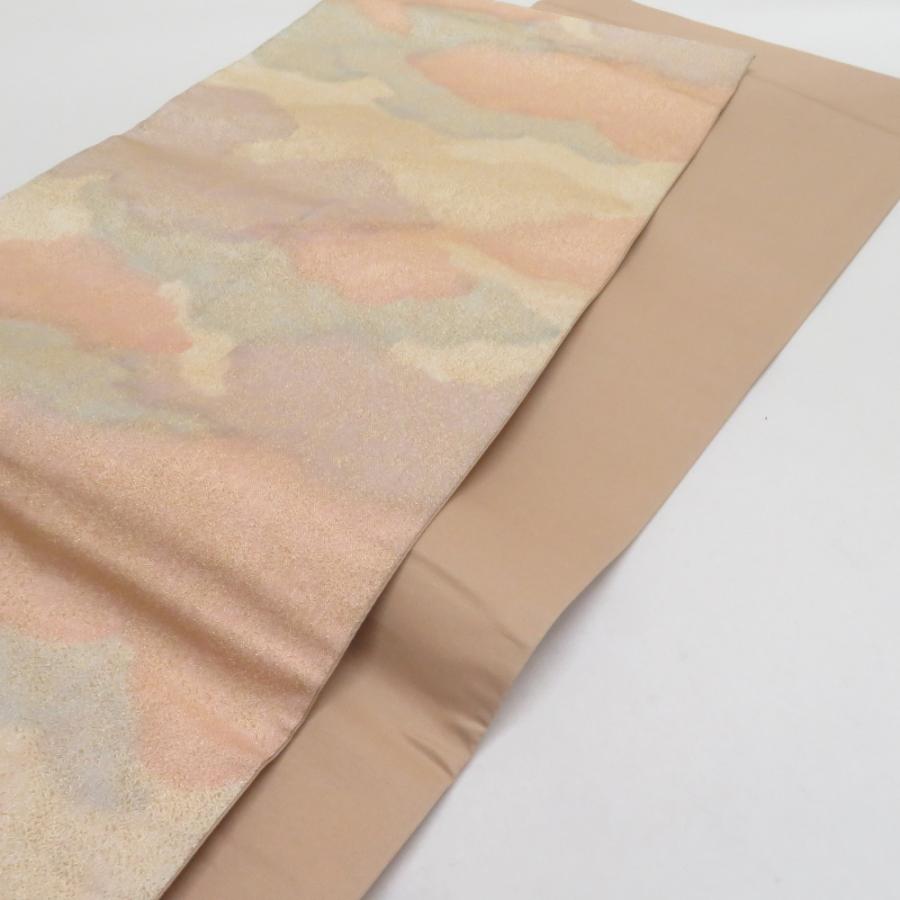 袋帯 砂子つづれ 雲文様 正絹 全通柄 金糸 金色 セミフォーマル 仕立て上がり 着物帯 長さ440cm |  | 03