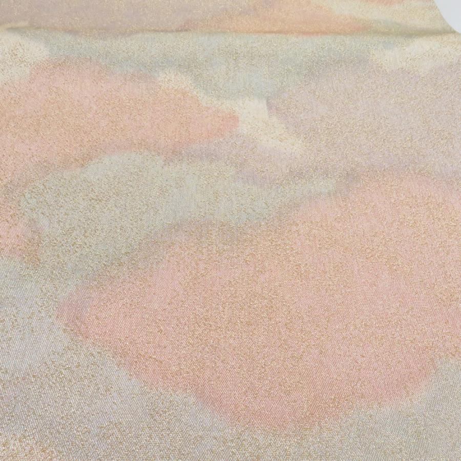 袋帯 砂子つづれ 雲文様 正絹 全通柄 金糸 金色 セミフォーマル 仕立て上がり 着物帯 長さ440cm |  | 04