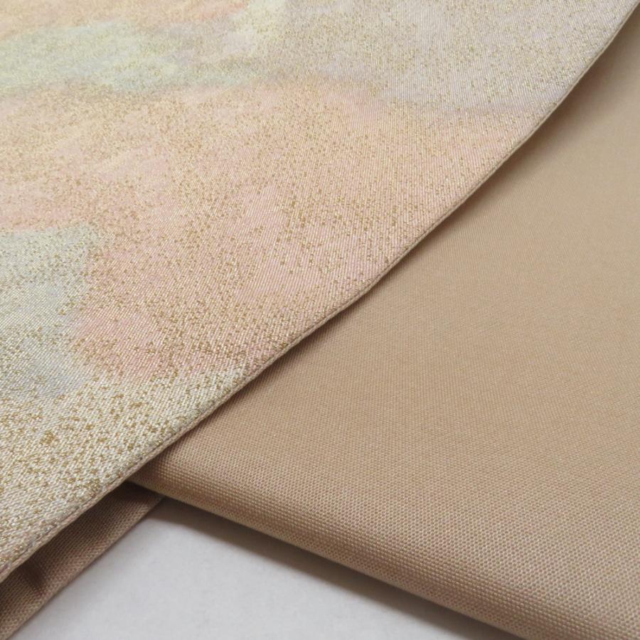 袋帯 砂子つづれ 雲文様 正絹 全通柄 金糸 金色 セミフォーマル 仕立て上がり 着物帯 長さ440cm |  | 07