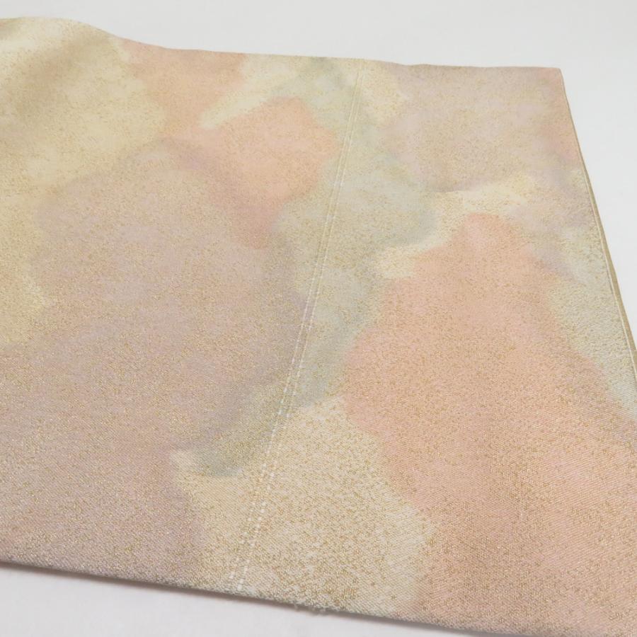 袋帯 砂子つづれ 雲文様 正絹 全通柄 金糸 金色 セミフォーマル 仕立て上がり 着物帯 長さ440cm |  | 08