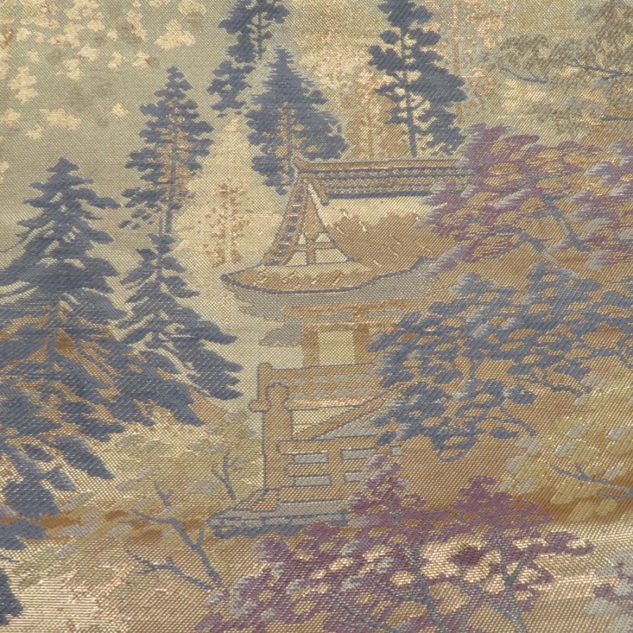 袋帯 佐賀錦 京名所文様 金色 金糸 六通柄 正絹 礼装 フォーマル 着物帯 長さ424cm |  | 04