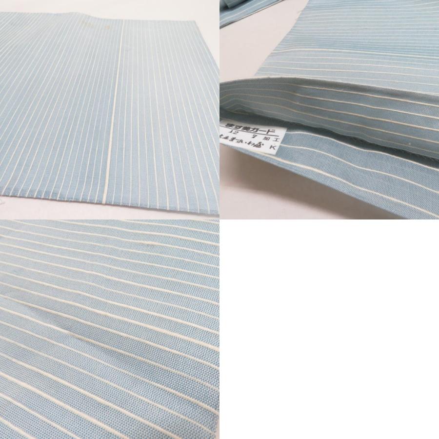 袋帯 絲藝苑 上島洋山 すくい織 能州紬 夏用 満月とススキ文様 水色 金糸 銀糸 お太鼓柄 正絹 着物用 長さ464cm |  | 09