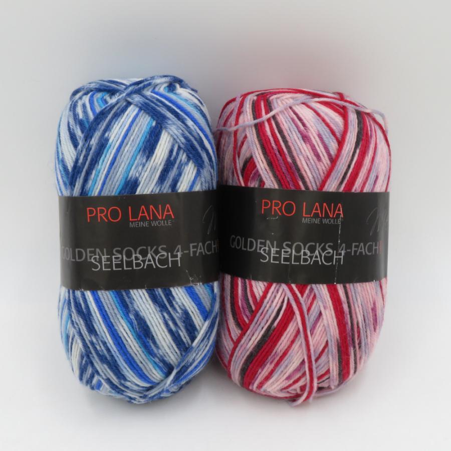 毛糸 PRO LANA プロラナ ゴールデンソックス SEELBACH 557番色 561番色 セット 100g玉 ソックヤーン 未使用品 | 