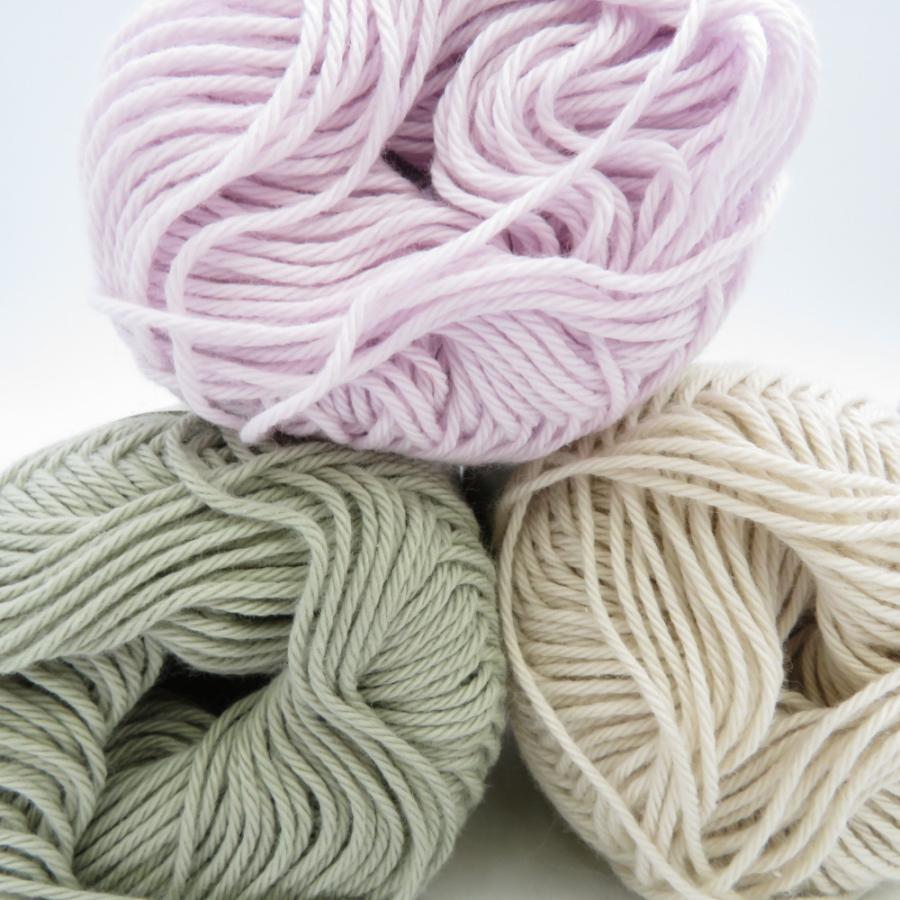 毛糸 ニューコットンベビー 春夏毛糸 6玉セット 1玉25ｇ 約85ｍ 綿100％ 日本製 ごしょう産業 未使用品 |  | 02