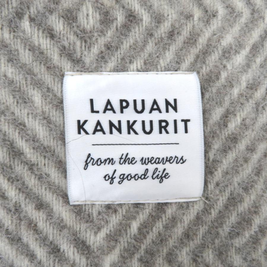 LAPUAN KANKURIT ラプアンカンクリ ポケット付き ショール  グレー×ホワイト 45x115cm+フリンジ | LAPUAN KANKURIT | 02