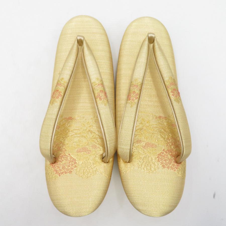 草履・バッグセット 東京芝山 本金佐賀錦 礼装用 フォーマル ゴールド