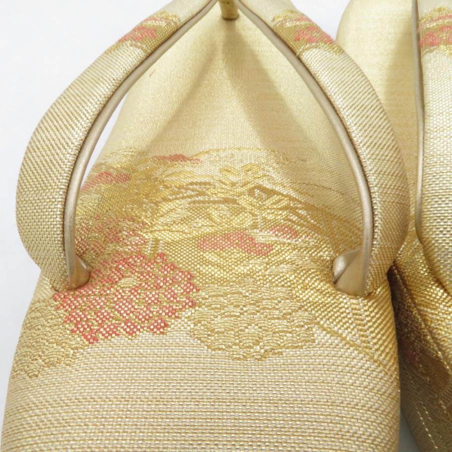 草履・バッグセット 東京芝山 本金佐賀錦 礼装用 フォーマル ゴールド